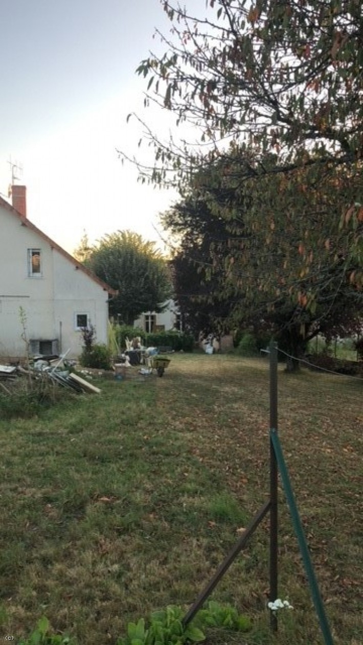 Set Of Two Old Houses With Garden
