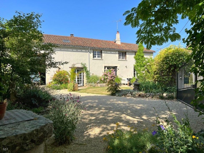 Gorgeous Stone House Near Civray With A Beautiful Enclosed Garden