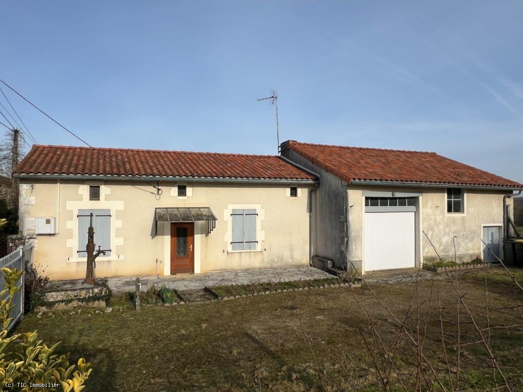 Village House Close to Verteuil-Sur-Charente For Sale.  2 Bedrooms, Gardens And Outbuildings